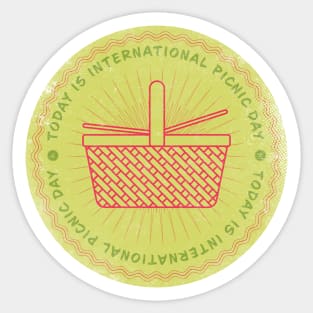 Today is International Picnic Day Badge Sticker